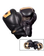 gants de boxe ultimate V5 CUIR Ltd noir/gold RD boxing