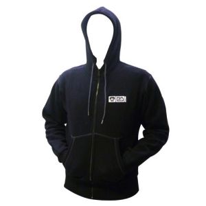 VESTE CAPUCHE ZIPPEE MOLLETON HOMME NOIRE V3