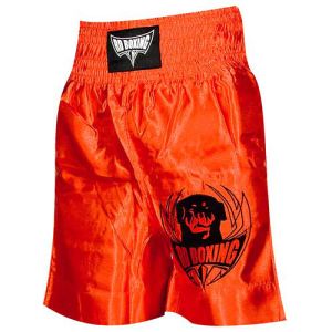 short kick boxing rouge logo noir