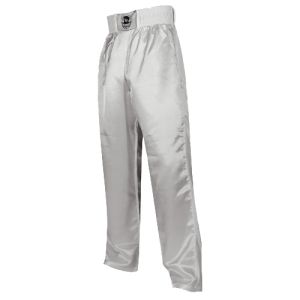 pantalon full contact uni a bandes stretch blanc - S