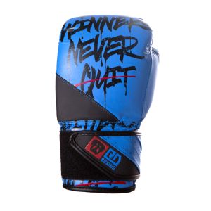 Gants de boxe Rumble V5 CUIR Ltd STATEMENT bleu/noir RD boxing