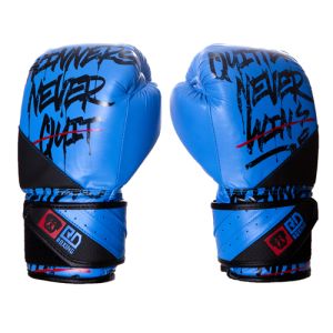 Gants de boxe Rumble V5 CUIR Ltd STATEMENT bleu/noir RD boxing