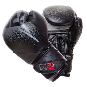 gants de boxe rumble v5 CUIR Ltd STENCIL noir/gris RD boxing