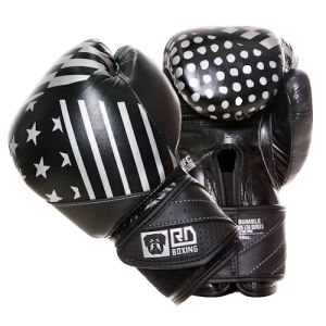 Gants de boxe Rumble V5 CUIR Ltd PMG noir/silver RD boxing