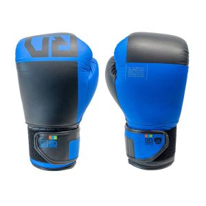 Gants De Boxe Rumble Cuir BLOCK COLOR Néon bleu V6 RD BOXING