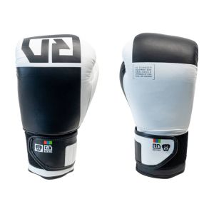 Gants De Boxe Rumble Cuir BLOCK COLOR Blanc/Noir V6 RD BOXING