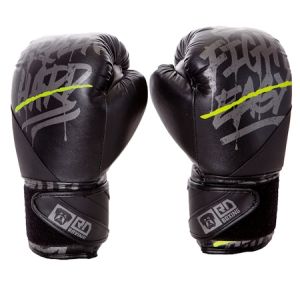 Gants de boxe Rumble V5 CUIR Ltd STATEMENT noir/gris RD boxing