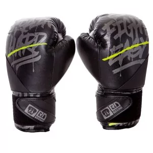 Gants De Boxe Rumble 10oz Cuir Ltd STATEMENT Noir/Gris V5 RD BOXING