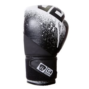 Gants de boxe rumble V5 CUIR Ltd STENCIL noir/blanc RD boxing