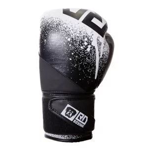 Gants De Boxe Rumble 10oz Cuir Ltd STENCIL Noir/Blanc V5 RD BOXING