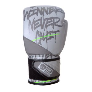 Gants de boxe Rumble V5 CUIR Ltd STATEMENT gris/vert fluo RD boxing