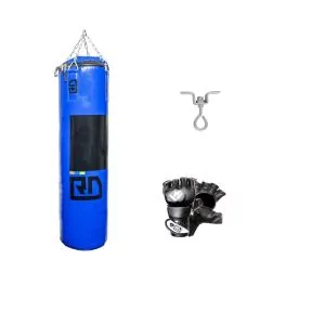 PACK HOME TRAINING : Sac De Frappe Loisirs 130cm + Gants De MMA + Accroche sac
