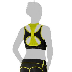 Brassiere de fitness Noir/Jaune "ARIANE" RINKAGE