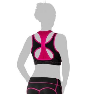 Brassiere de fitness Noir/Fushia "ARIANE" RINKAGE