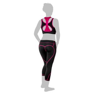 Legging Feminine ¾  Noir/Fushia "ARTHEMIS" RINKAGE