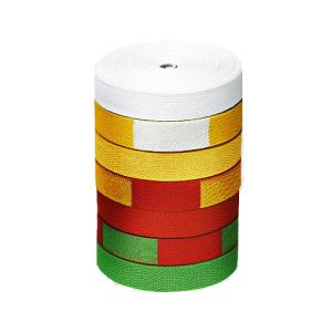 rouleau de ceinture judo 50m jaune orange