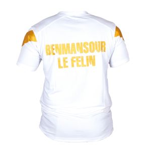 FIGHTER WEAR : T-shirt respirant Blanc/Gold Pro Model Ltd