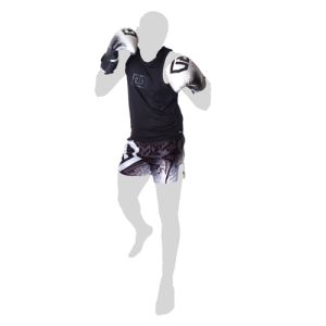 Short thai noir/blanc stencil V5 RD Boxing-S