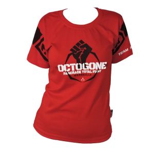 EVENT WEAR : T-shirt coton lyfestyle Féminin Rouge OCTOGONE 2  Ltd-Rouge-S
