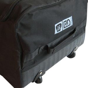 SAC DE TRANSPORT MATERIEL DOUBLE FERMETURE FILET MECHE A ROULETTES, NOIR. 