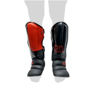 Protège Tibia/Pieds K1 / Muay Thaï HD Rouge V6 RD BOXING