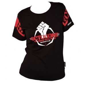 EVENT WEAR : T-shirt coton lyfestyle Féminin Noir OCTOGONE II  Ltd-Noir-M