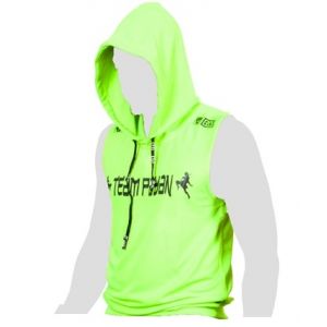 FIGHTER WEAR : t-shirt sans Manche à capuche sérigraphie Pro Model LTD-Vert-M