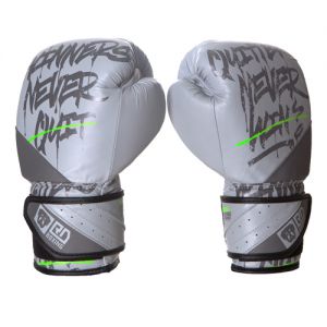Gants de boxe Rumble V5 CUIR Ltd STATEMENT gris/vert fluo RD boxing