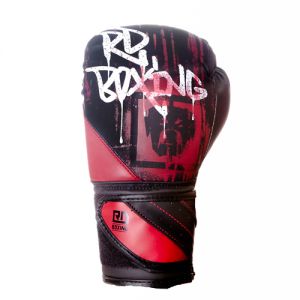 Gants de boxe Rumble V5 DOG WALL noir/rouge RD boxing