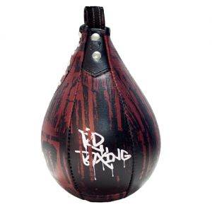 POIRE DE VITESSE CUIR A LACET V5 DOG WALL noir/rouge RD BOXING 
