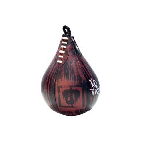 POIRE DE VITESSE CUIR A LACET V5 DOG WALL noir/rouge RD BOXING 