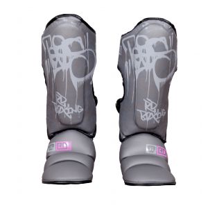Protege Tibia/pieds K1 / Muay Thaï HD V5 TAG GRIS/PINK