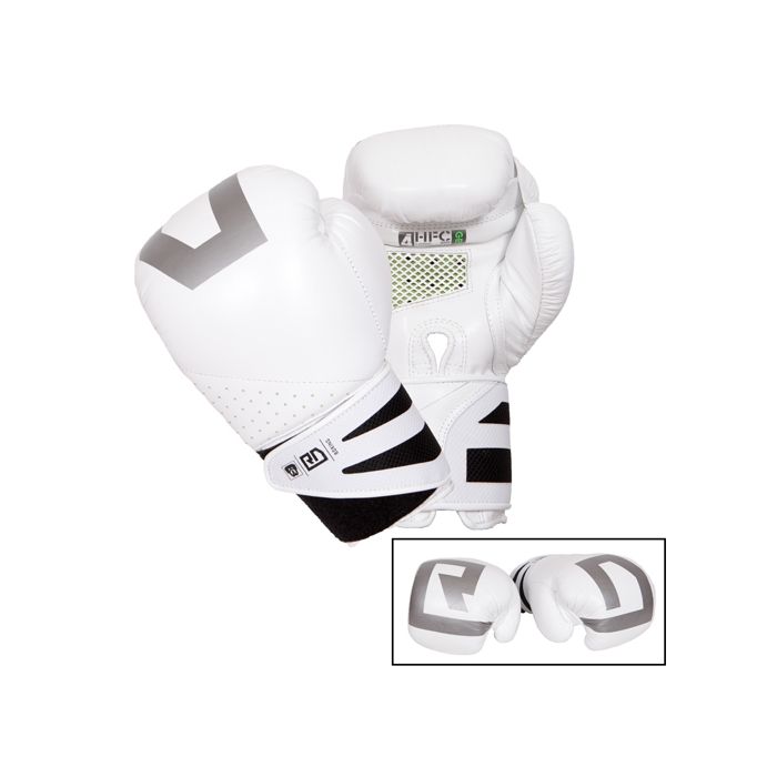 gants de boxe ultimate V5 CUIR Ltd blanc RD boxing
