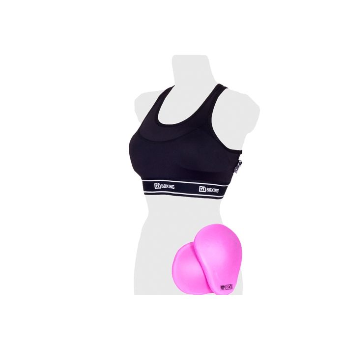 Protège Poitrine Féminine V4 "brassière + coques" NOIR RDboxing