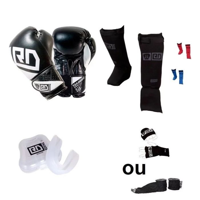 Ensemble de gants de Muay Thai + short personnalisé + peignoir