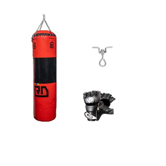 PACK HOME TRAINING : Sac De Frappe Loisirs 130cm + Gants De MMA + Accroche sac