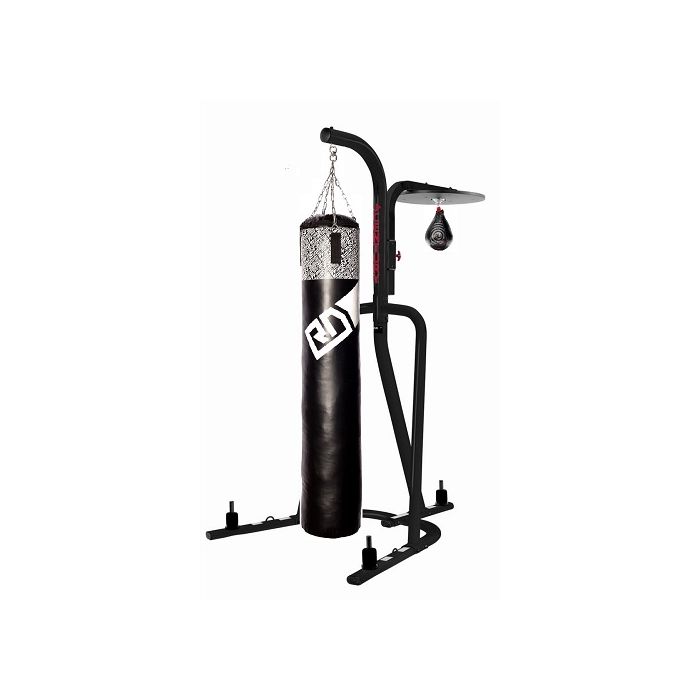 Plateforme murale avec poire de vitesse SPORTNOW sac de frappe pour entraînement de boxe, hauteur ajustable pivotant à 360° - Sport