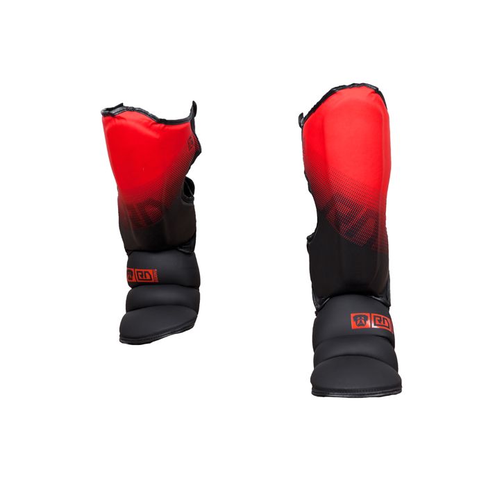 Protege Tibia/pieds K1 / Muay Thaï HD V5 FADE ROUGE/NOIR