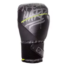 Gants De Boxe Rumble 08oz Cuir Ltd STATEMENT Noir/Gris V5 RD BOXING
