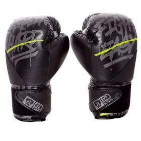 Gants De Boxe Rumble 08oz Cuir Ltd STATEMENT Noir/Gris V5 RD BOXING