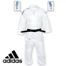 Kimono de Judo Adidas Grain De Riz j350 bandes bleu marine 160cm