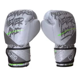 Gants De Boxe Rumble 08oz Cuir Ltd STATEMENT Gris/Vert Fluo V5 RD BOXING