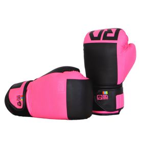 Gants de boxe rumble V6 CUIR BLOCK COLOR  rose/noir RD boxing-10OZ