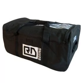 SAC DE TRANSPORT MATERIEL DOUBLE FERMETURE FILET MECHE A ROULETTES, NOIR. 