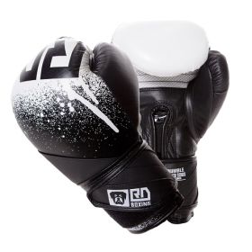 Gants De Boxe Rumble 10oz Cuir Ltd STENCIL Noir/Blanc V5 RD BOXING