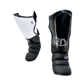 Prot&egrave;ge-tibias et pieds RD Boxing V6 Blanc pour Muay Tha&iuml; et K1