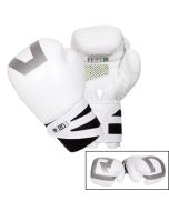 Gants De Boxe Ultimate V5 Cuir Ltd Blanc RD BOXING