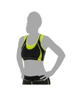 Brassiere de fitness Noir/Jaune "ARIANE" RINKAGE