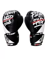 Gants De Boxe Rumble 10oz Cuir Ltd STATEMENT Noir/Blanc V5 RD BOXING