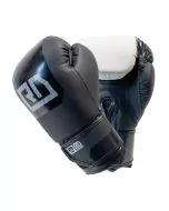 Gants de boxe RD Boxing Rumble Noir/Blanc V6 pour entraînement régulier